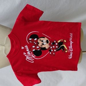 Girl's Minnie Mouse short sleeve t-shirt, red, XS, great color & graphics